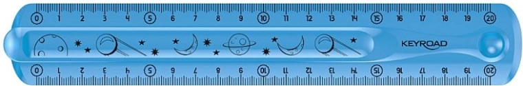 Règle KEYROAD Flexi 20 cm bleue