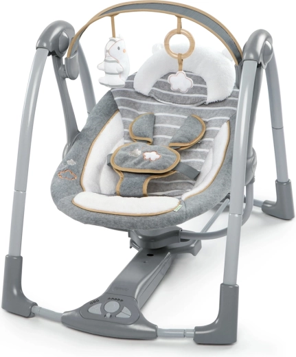 Ingenuity reisbare converteerbare babyschommel met melodieën Bella Teddy, 0–9 kg