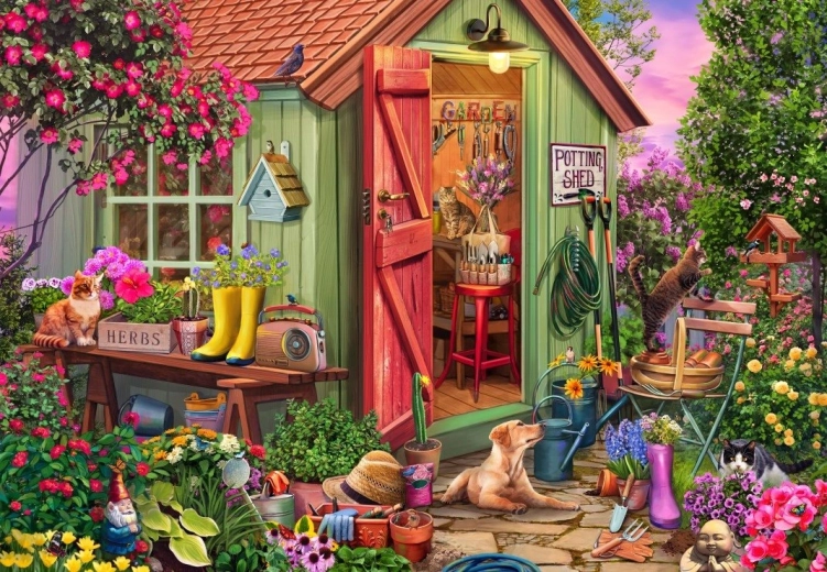 Bluebird puzzle Garden Cottage 1000 pieces