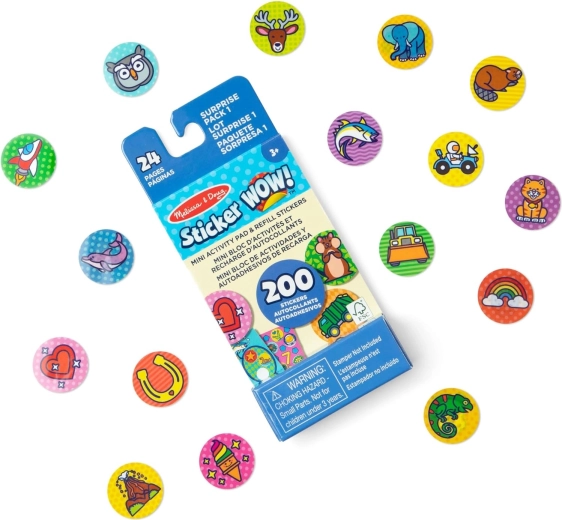 Sticker WOW aanvullingsset verrassing 200 stickers Melissa & Doug