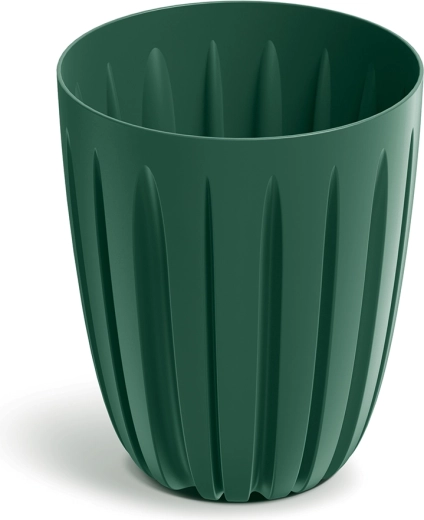 Pot de fleurs vert foncé 23,6 cm avec insert intérieur