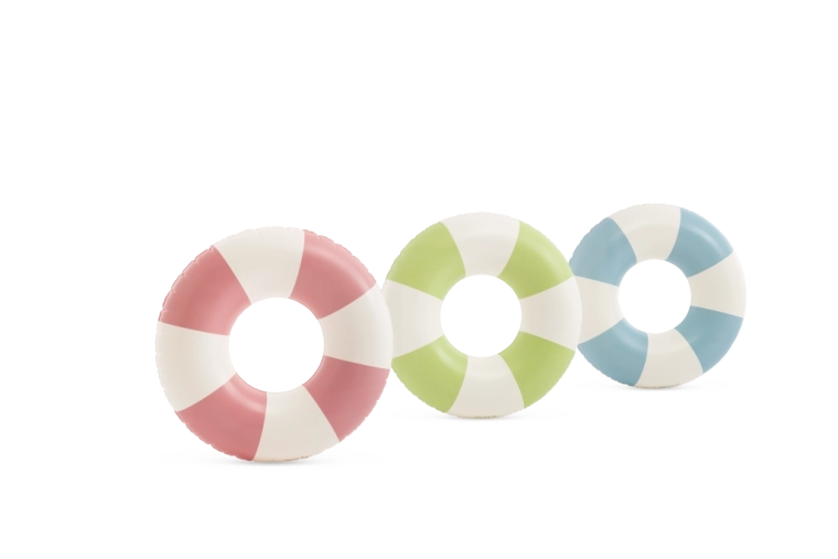 Coastal Cabana Inflatable Ring, Striped, 91 cm