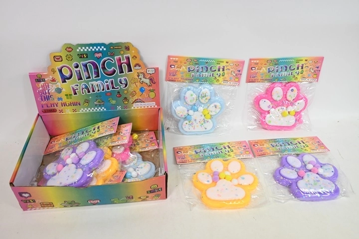 Jouet antistress à presser patte grand (présentoir 8 pcs)