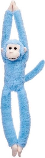 Hangende mascotte aap blauw