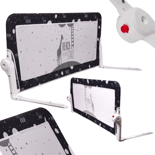 Folding bed safety rail 150 cm – black