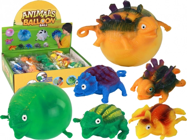 Children's inflatable dinosaur toys with balloon nozzle