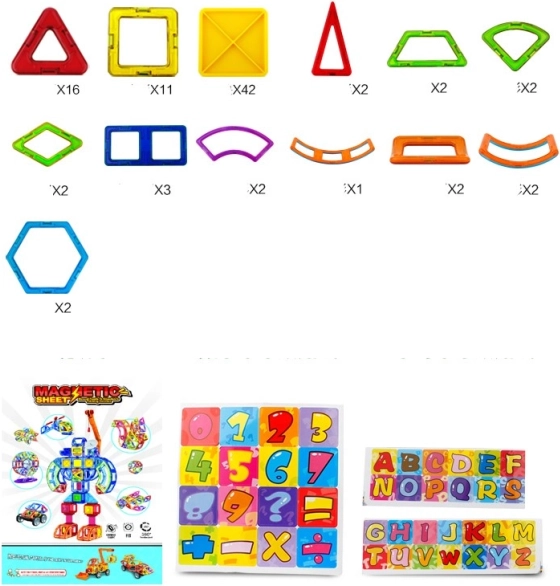 Jeu de construction magnétique pour le développement de l'imagination et de la motricité