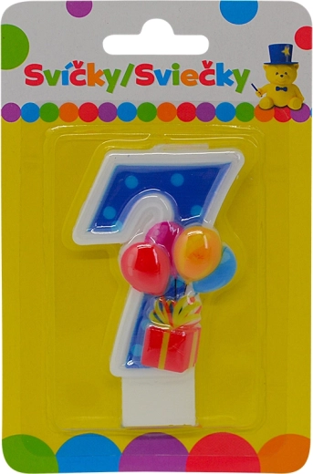 Bougie d’anniversaire avec ballons numéro 7