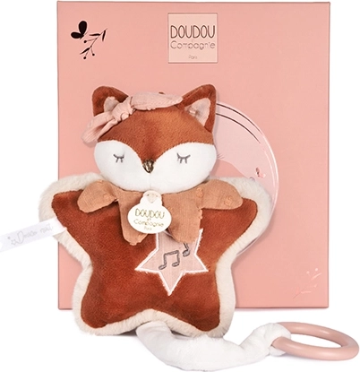 Coffret cadeau Doudou – peluche renard Mina avec boîte à musique 16 cm