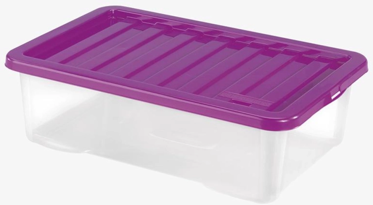 Boîte de rangement en plastique avec couvercle HEIDRUN Quasar 30 l