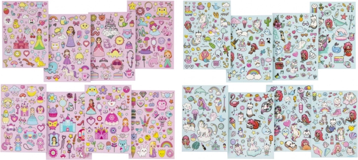 Boek met glitterstickers Eenhoorn/Zeemeermin