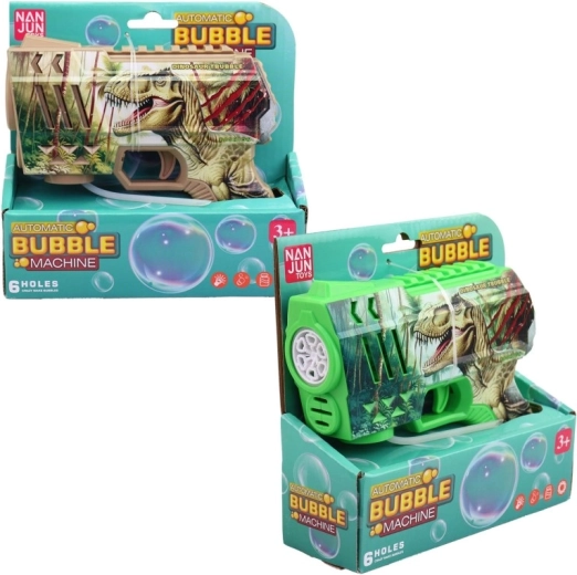 Pistolet à bulles dinosaure à piles 16 cm
