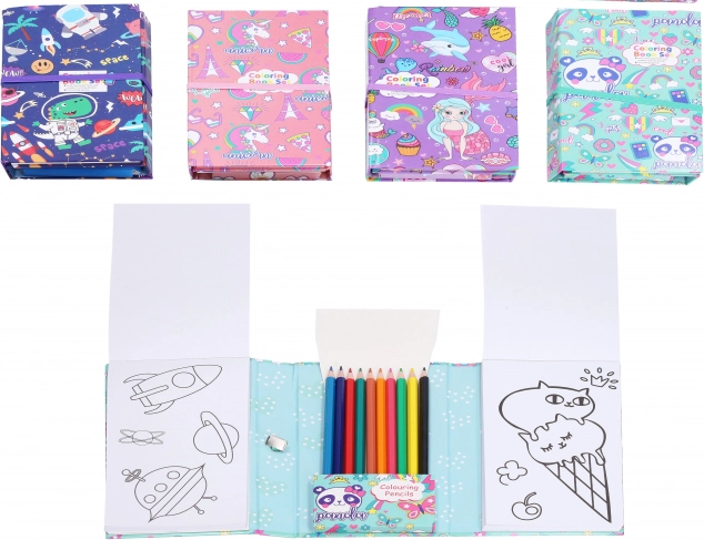 Reisemalbücher mit Buntstiften 2×30 Blatt