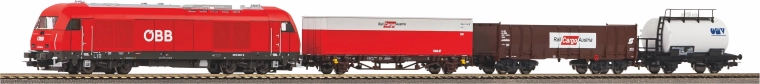 Piko starter set ÖBB Hercules with three freight cars H0