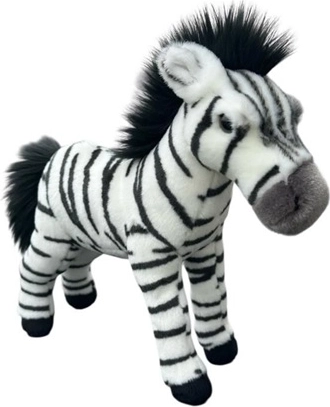 Zèbre en peluche debout 30 cm