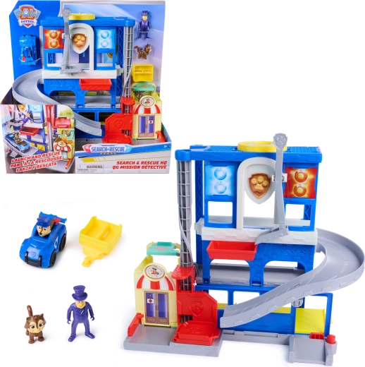 PAW Patrol Search & Rescue – Pup Squad HQ with Chase and Mayor Humdinger figures
