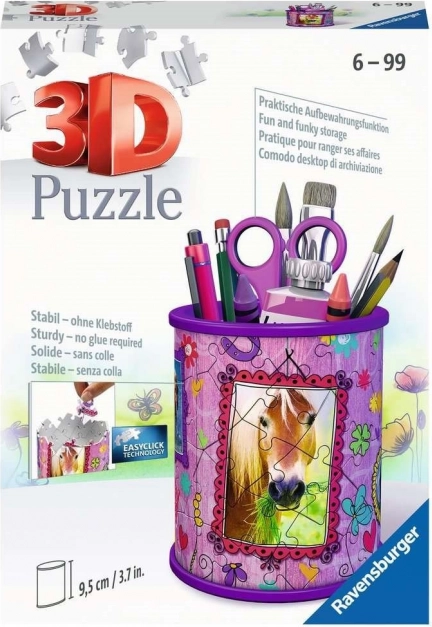 RAVENSBURGER 3D Puzzle Pencil Holder – Horse, 57 Pieces