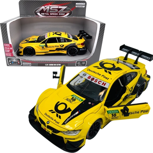 Metallmodell BMW M4 DTM 1:24 gelb
