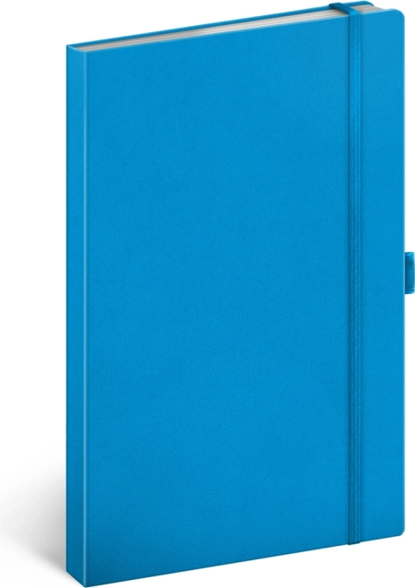 Ruled notebook blue 13 × 21 cm with hard cover and pen loop