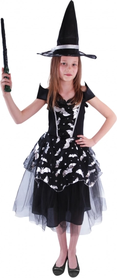 Children's Wizard Costume with Bat Motifs