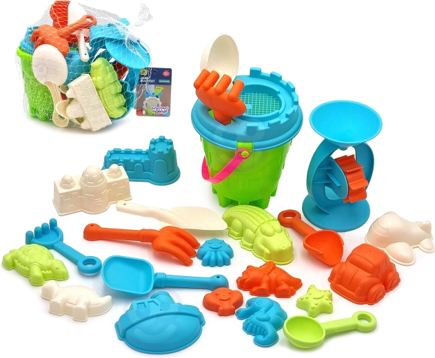 Woopie large sand set with bucket 25 pieces – pack of 10 sets