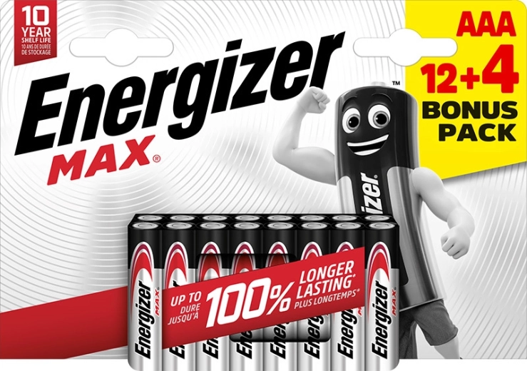 Energizer Max AAA piles alcalines 16 pcs