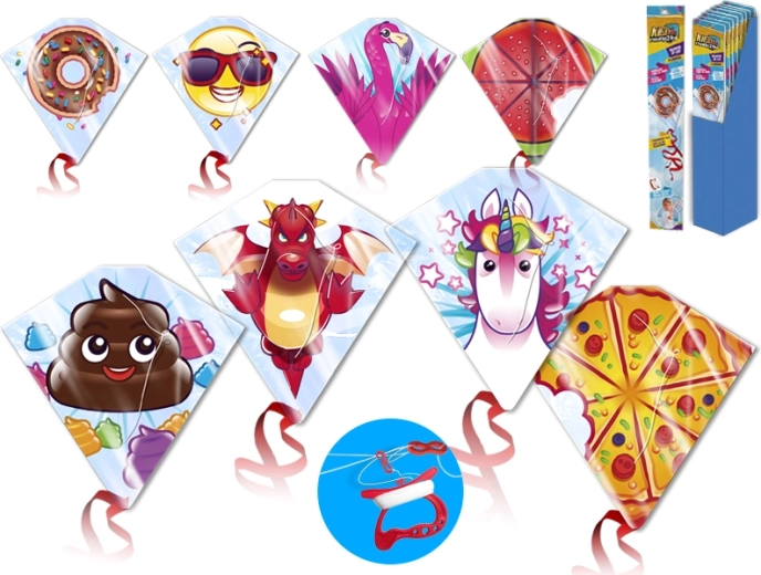 Cerf-volant pour enfants 59 × 55 cm avec différents motifs