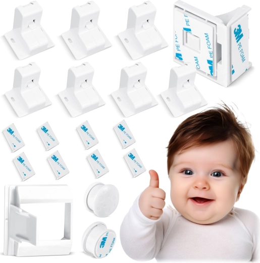 RICOKIDS Magnetic Child Safety Cabinet Locks, set of 8