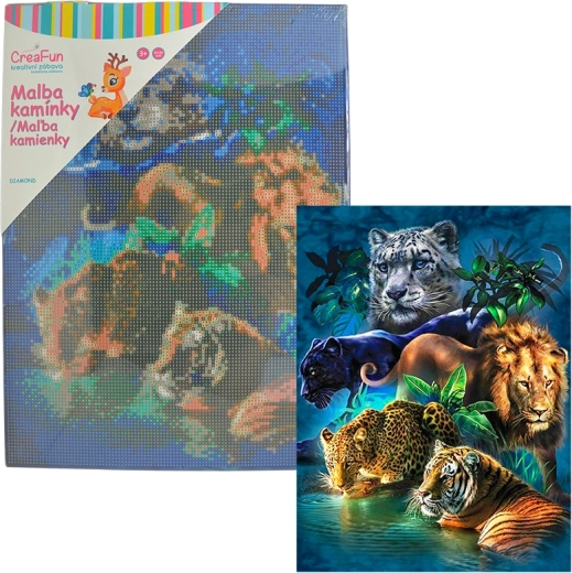 Diamantschilderen – schildpadden 30 × 40 cm