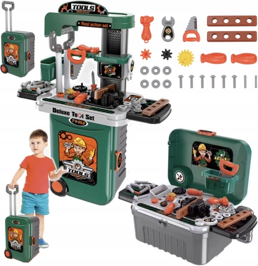 Atelier dans une valise à roulettes