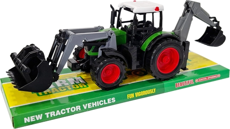 Construction Vehicle – Tractor with Front Loader and Rear Backhoe