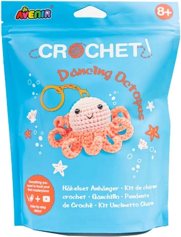 Maak je eigen gehaakte hanger Dansende octopus