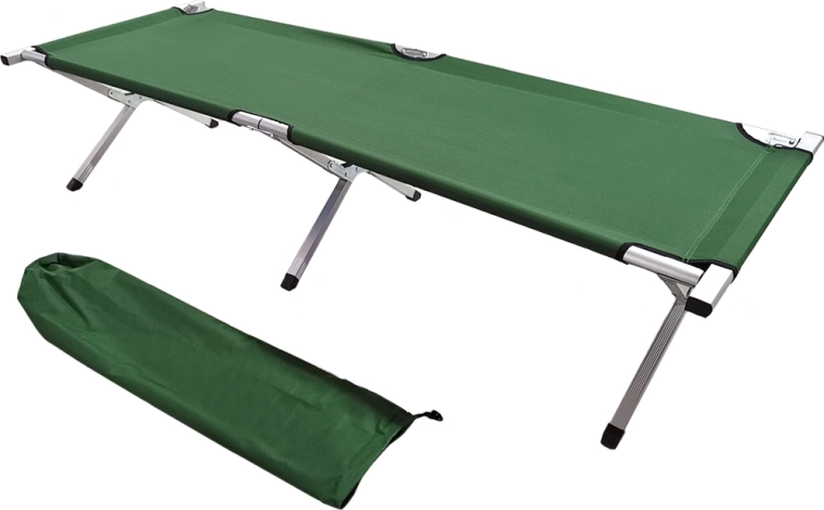 Chaise longue de camping pliable Qanad gris