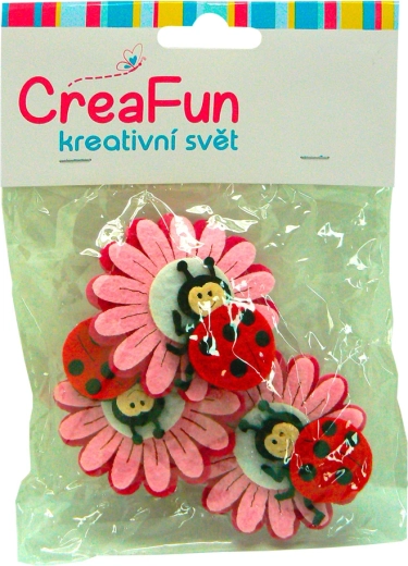 Fleur et coccinelle – kit créatif, 3 pcs