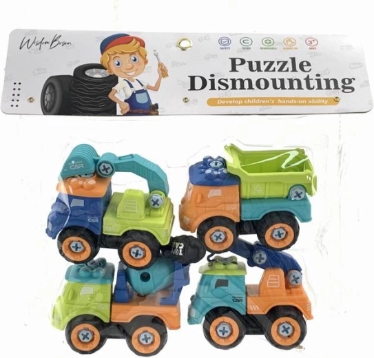 DIY bouwset – betonmixer, kraan en graafmachine met licht en geluid