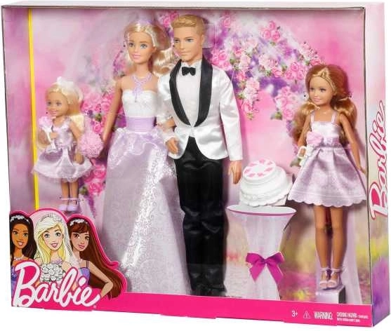 Barbie Wedding Doll Set (4 pcs)