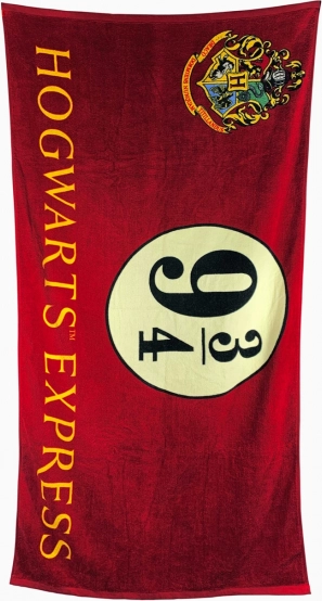 Badlaken Harry Potter Perron 9¾, 75 × 150 cm