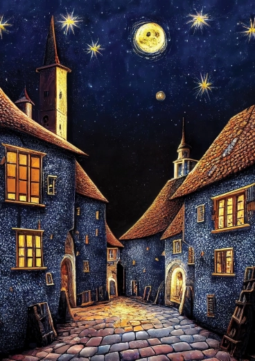 ART PUZZLE Medieval Night of the Khans Puzzle 500 pieces