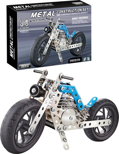 Kit de construction moto en métal 140 pcs