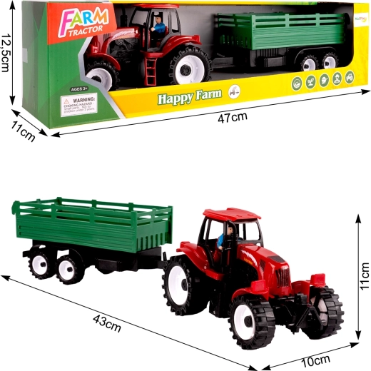 Tractor met aanhanger 43 cm