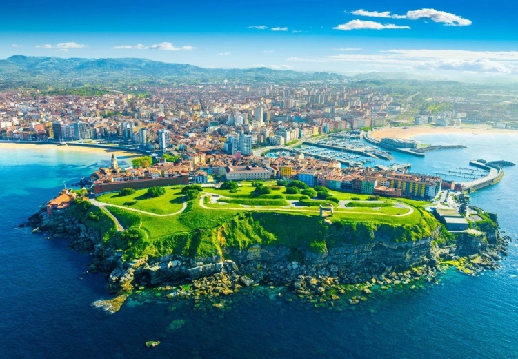 Puzzle Vue sur Gijón en Espagne 1000 pièces