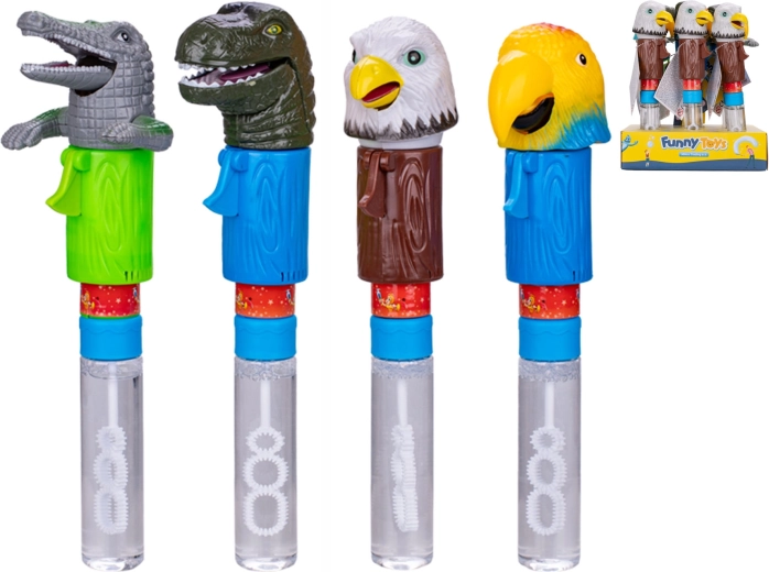 Bulle de savon avec petit animal à bouche qui s’ouvre, 23 cm