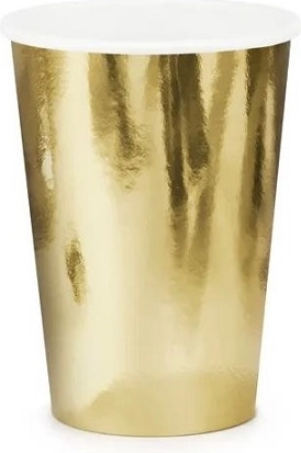 Gold disposable cups 220 ml