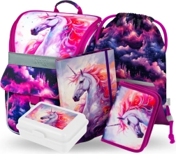 Baagl schoolset Zippy Eenhoorn Koninkrijk – schooltas, etui, gymzak, mappen en broodtrommel