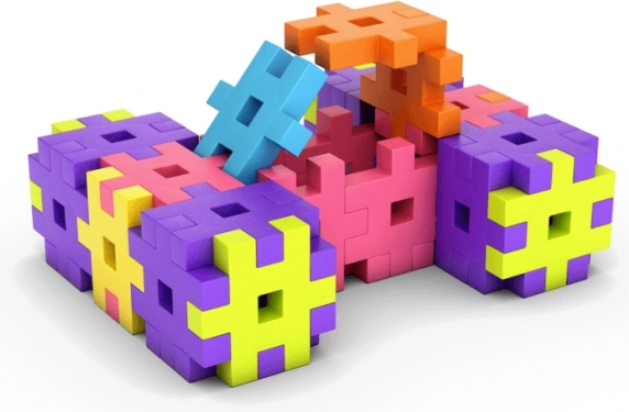 Meli Maxi travel box 110 pcs – construction set for little ones