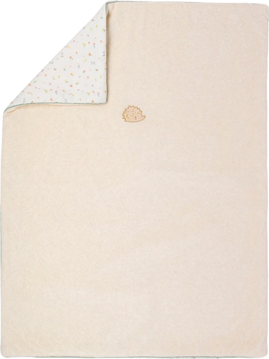 Nattou reversible baby blanket velour/cotton 100 × 75 cm Mila, Zoe & Lana
