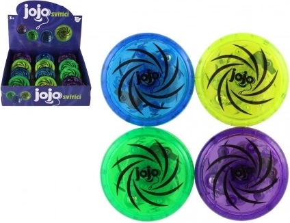 Yo-yo en plastique lumineux 6 cm – 4 couleurs, à piles