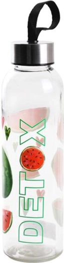 Bouteille en verre Detox 0,5 l avec motif fruité