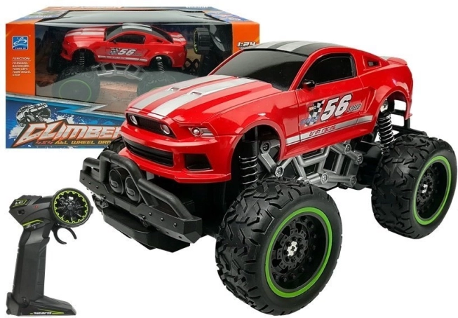 RC off-road car with high wheels 1:24 – Red