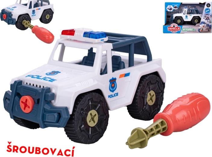Voiture de police tout-terrain à visser pour enfants
